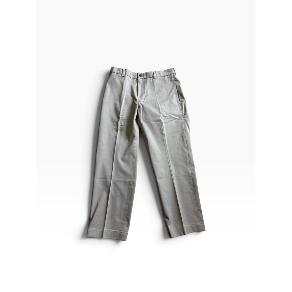 Brooks Brothers Advantage Chino Clark 33x30 Khaki Tan Flat Front Casual Pants
